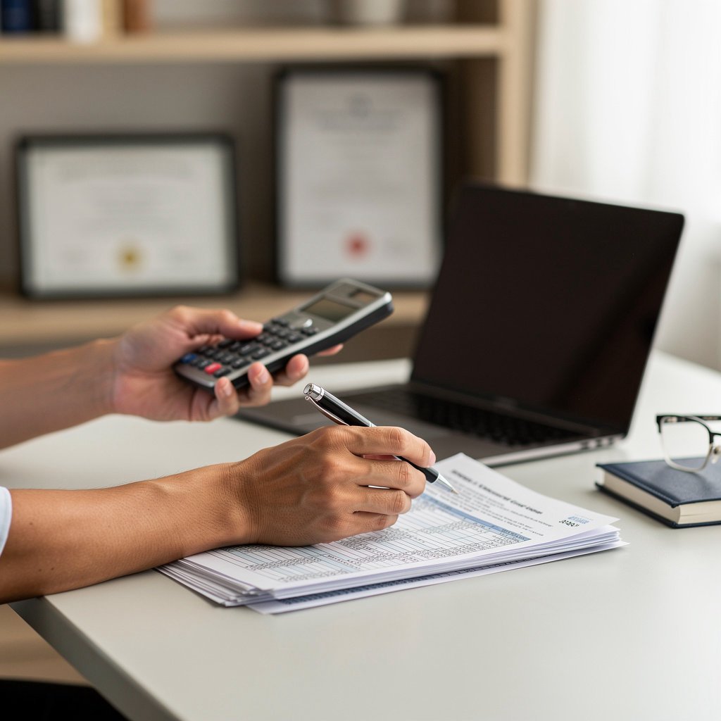 Dee The Tax Lady professional tax expert reviewing documents with a client in National City, CA